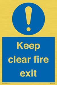 Keep Clear Fire Exit